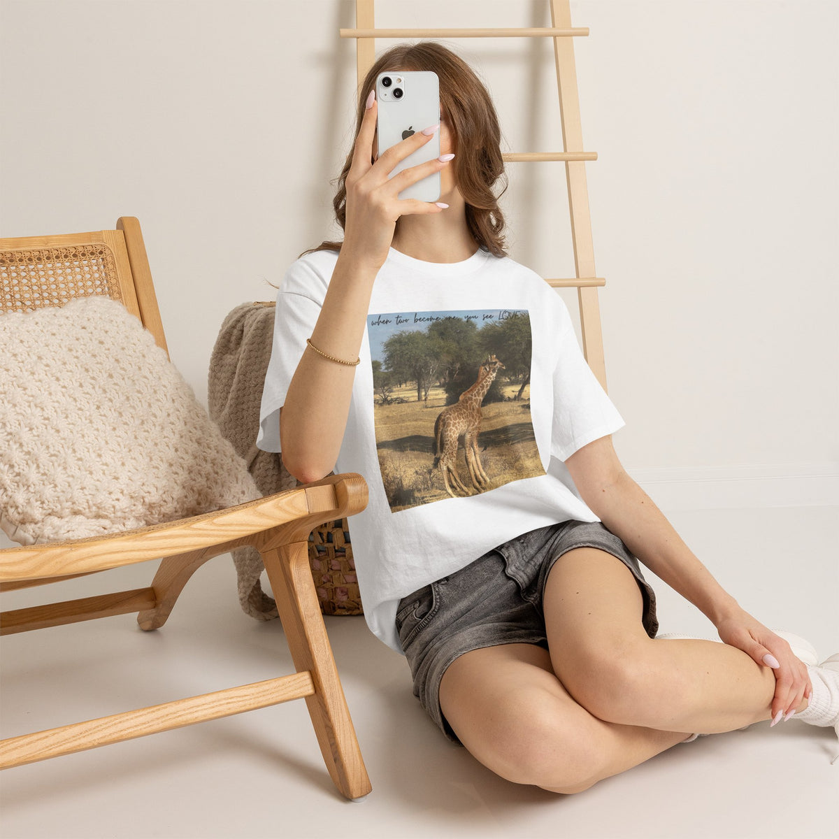 Giraffe Safari Photo Tee | African Wildlife Nature Shirt