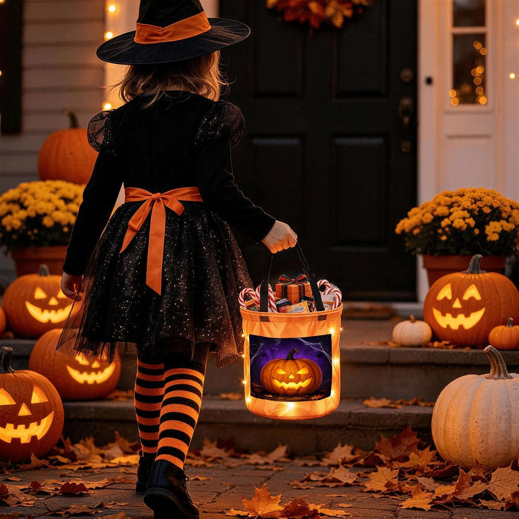 Light Up Halloween Basket