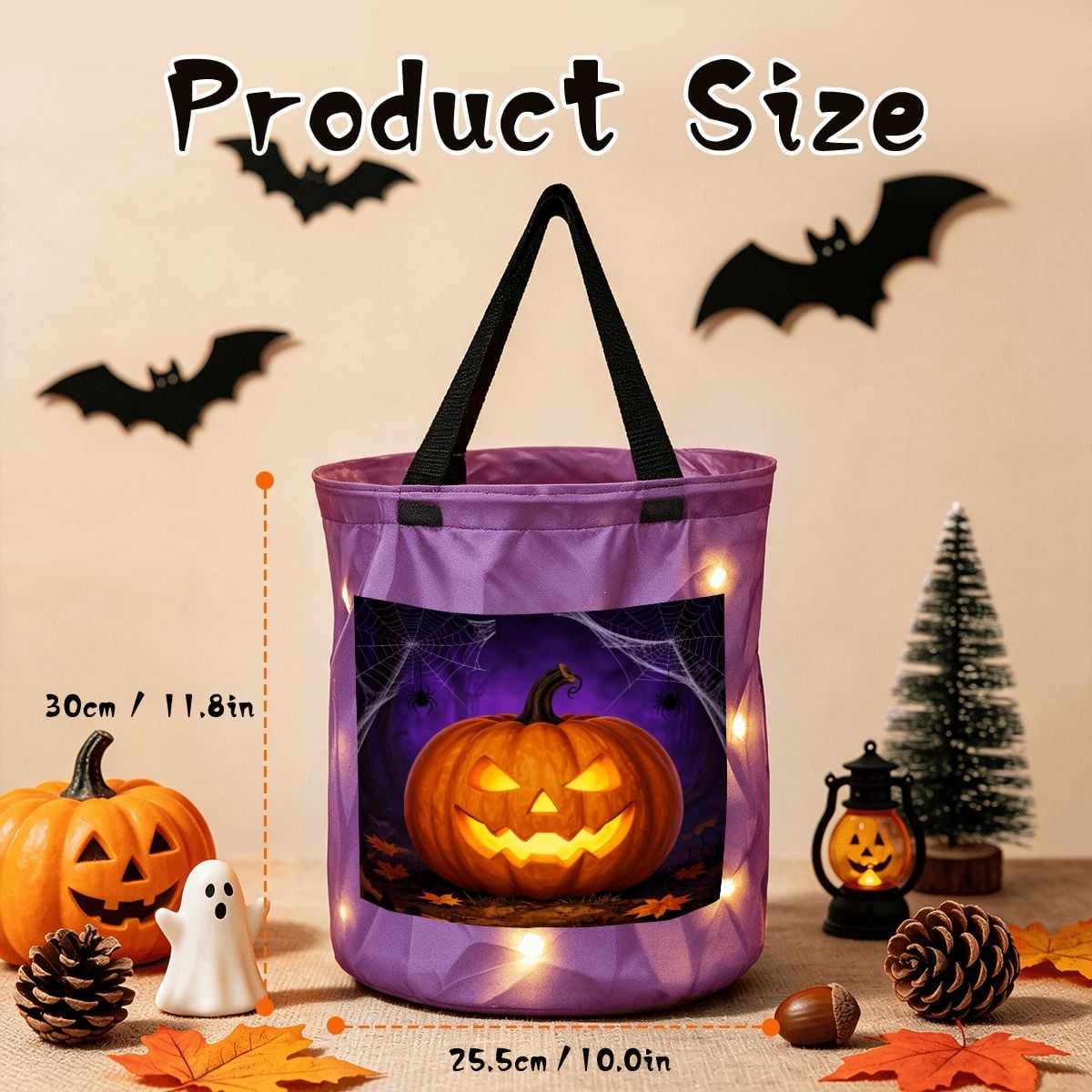 Light Up Halloween Basket