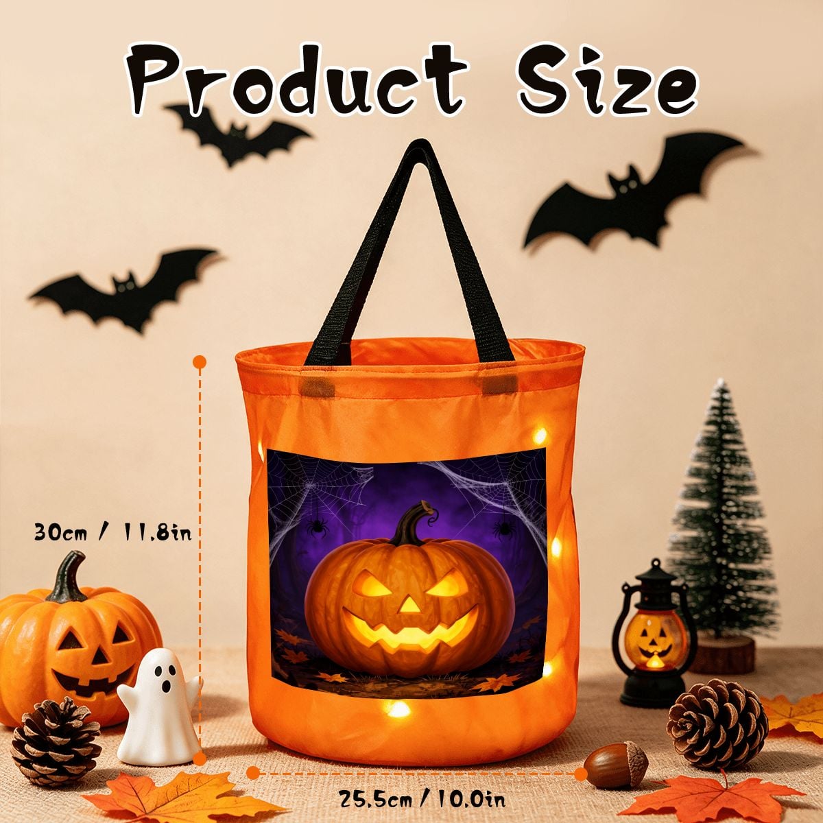 Light Up Halloween Basket